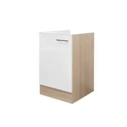 Spülenunterschrank 50/82/57 cm in Akaziefarben, Perlmutt