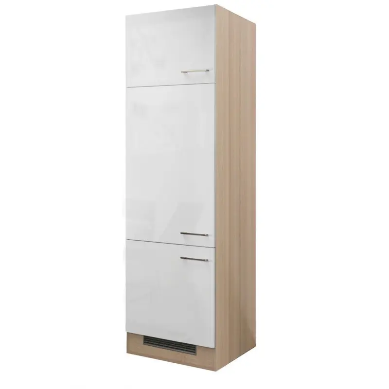 Geräteumbauschrank 60/200/57,1 cm in Akaziefarben, Perlmutt