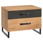 XXXLutz Lauterach - Ihr Möbelhaus bei Bregenz Nachtkästchen in Graphitfarben, Eichefarben