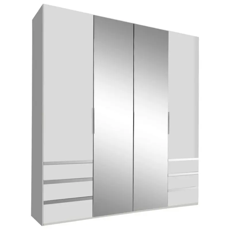 Drehtürenschrank in Weiß