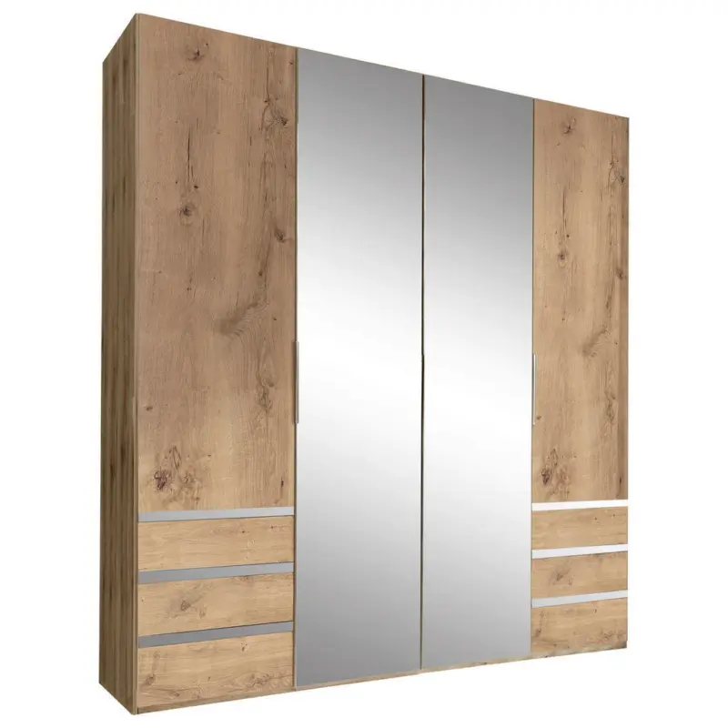 Drehtürenschrank in Eichefarben