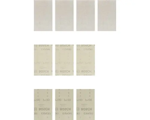 Schleifblatt für Schwingschleifer Bosch, 80x133 mm, Korn 80/120/180, Ungelocht, 10 Stück