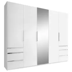 Drehtürenschrank in Weiß