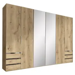 Drehtürenschrank in Eichefarben