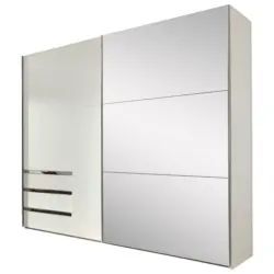 Schwebetürenschrank in Weiß