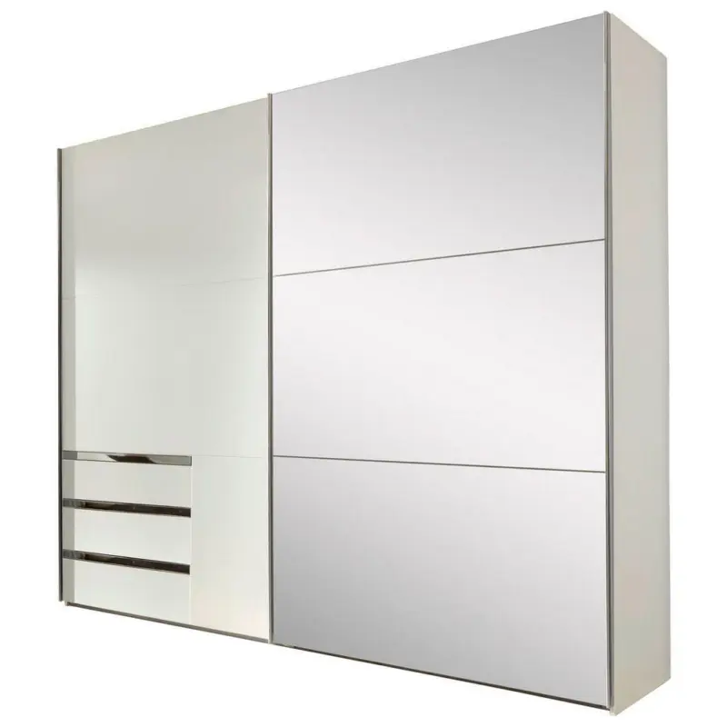 Schwebetürenschrank in Weiß