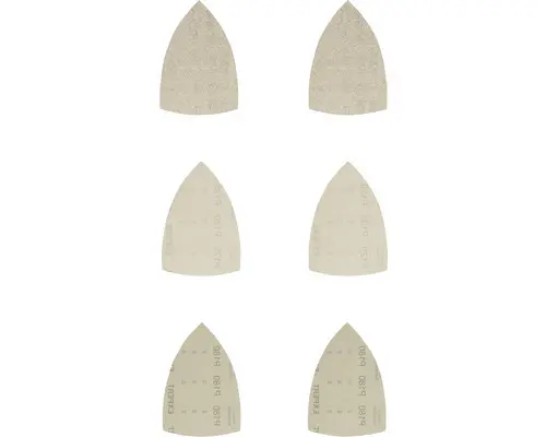 Schleifblatt für Multischleifer Bosch, 100x150 mm, Korn 80/120/180, Ungelocht, 10 Stück