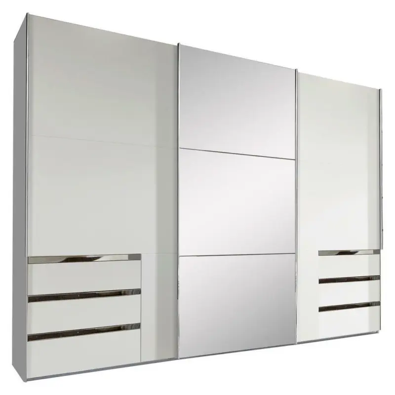 Schwebetürenschrank in Weiß