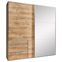 Schwebetürenschrank in Eichefarben