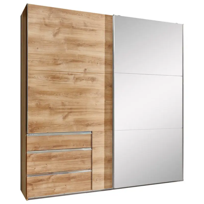Schwebetürenschrank in Eichefarben