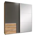 XXXLutz Lauterach - Ihr M&ouml;belhaus bei Bregenz Schwebet&uuml;renschrank in Graphitfarben, Eichefarben