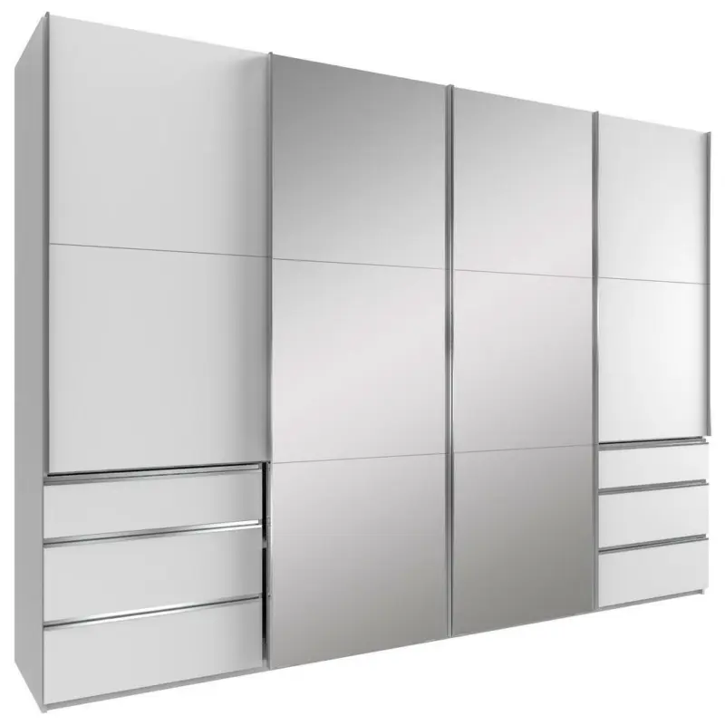 Schwebetürenschrank in Weiß