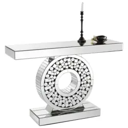 Konsolentisch in Glas, Holzwerkstoff 120/35,5/80 cm