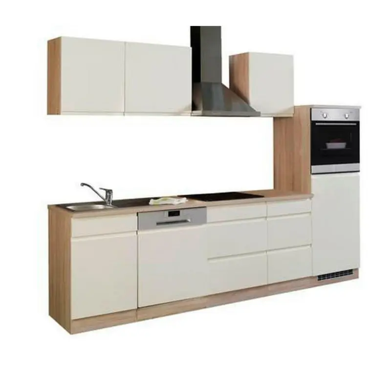 Küchenblock 280 cm in Creme, Sonoma Eiche