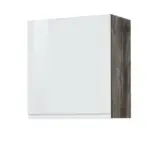 XXXLutz Lauterach - Ihr Möbelhaus bei Bregenz Küchenoberschrank 50/57/34 cm in Grau, Weiß Hochglanz