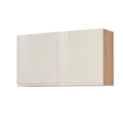 Küchenoberschrank 100/57/34 cm in Creme, Sonoma Eiche
