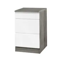 Küchenunterschrank 50/85/60 cm in Grau, Weiß Hochglanz