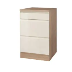 Küchenunterschrank 50/85/60 cm in Creme, Sonoma Eiche