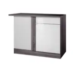 XXXLutz Lauterach - Ihr Möbelhaus bei Bregenz Eckunterschrank 110/85/60 cm in Grau, Weiß Hochglanz