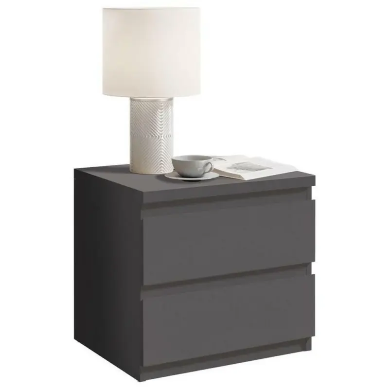 Nachtkästchen in Graphitfarben