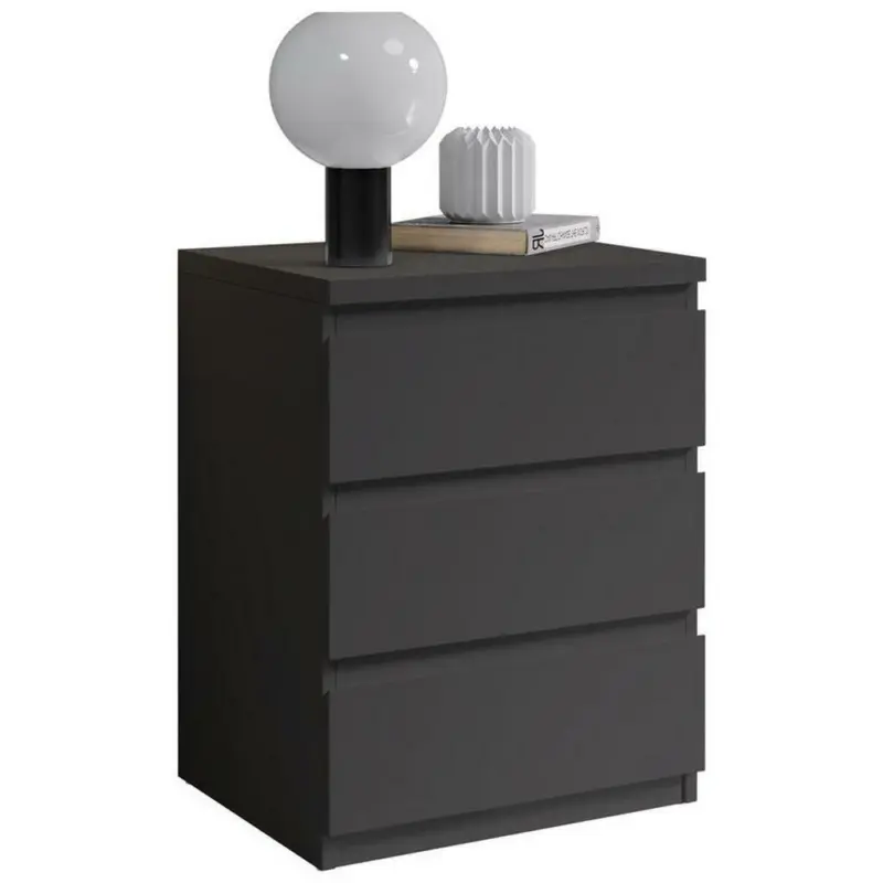 Nachtkästchen in Graphitfarben