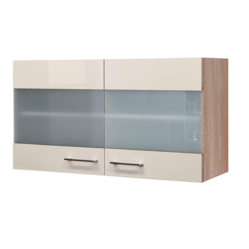 Küchenoberschrank 100/54,8/32 cm in Beige, Sonoma Eiche, Kaschmir