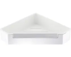 Universal Eck-Duschablage mit Duschkabinenabzieher edelstahl poliert