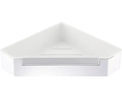 Universal Eck-Duschablage mit Duschkabinenabzieher edelstahl poliert