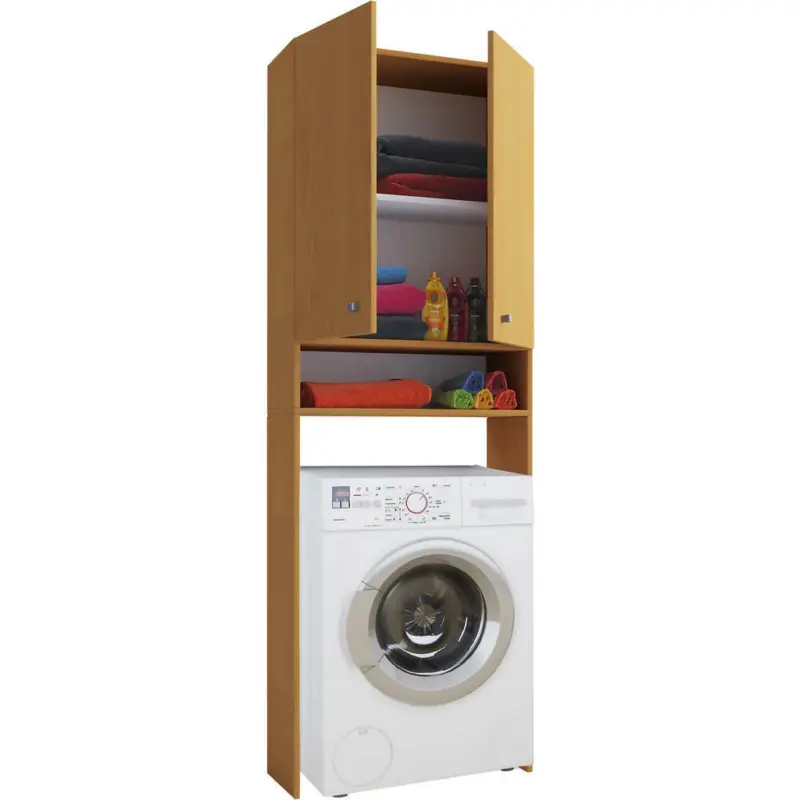 Waschmaschinenschrank in Buchefarben