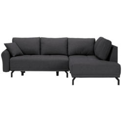 Ecksofa in Webstoff Dunkelgrau