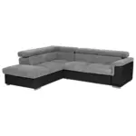 XXXLutz Lauterach - Ihr M&ouml;belhaus bei Bregenz Ecksofa in Lederlook, Flachgewebe Grau, Schwarz