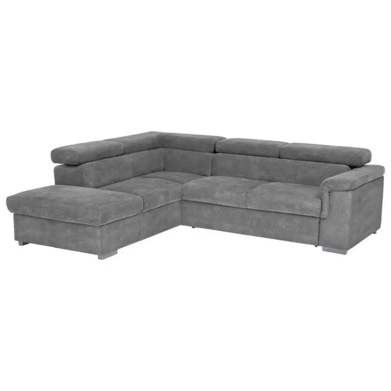 Ecksofa in Flachgewebe Grau