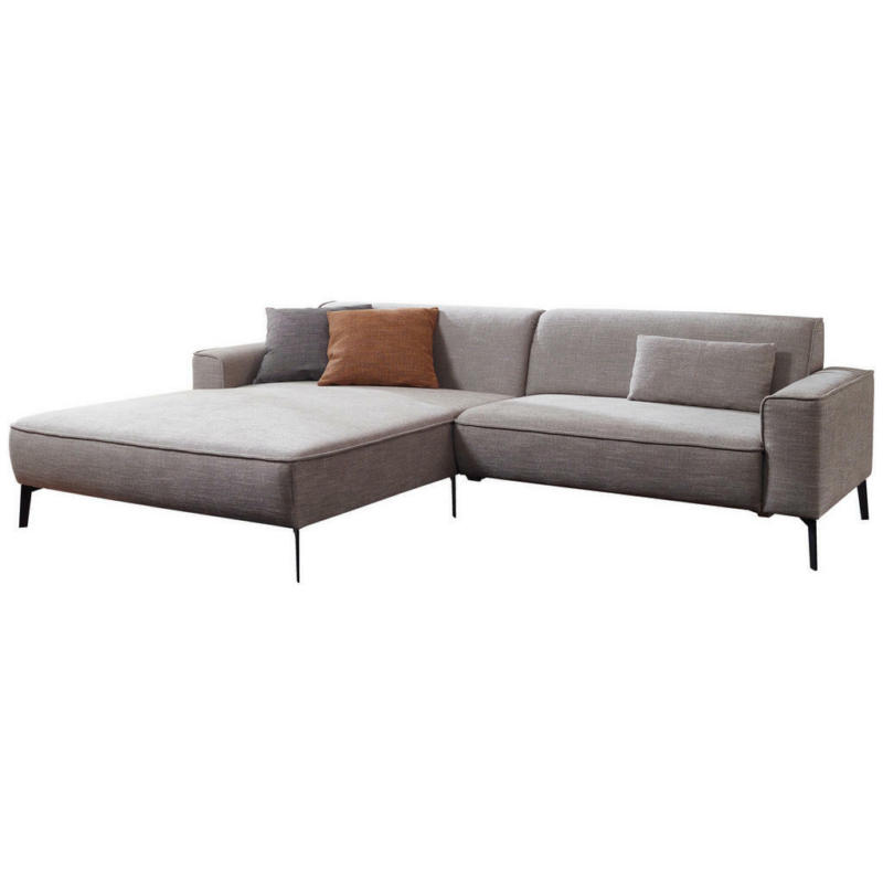 Ecksofa in Flachgewebe Grau