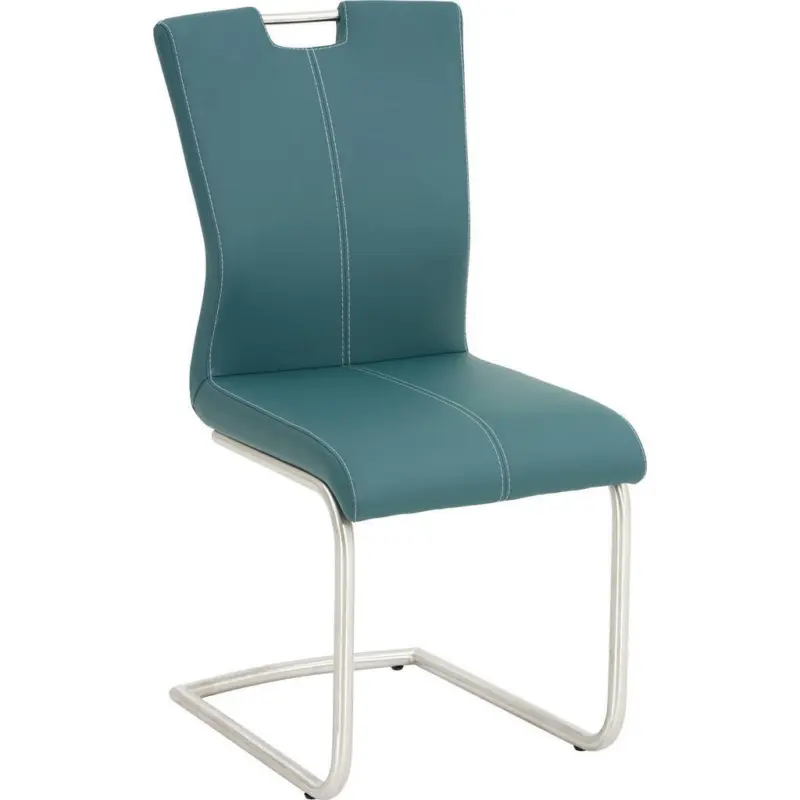 Schwingstuhl in Edelstahl Lederlook