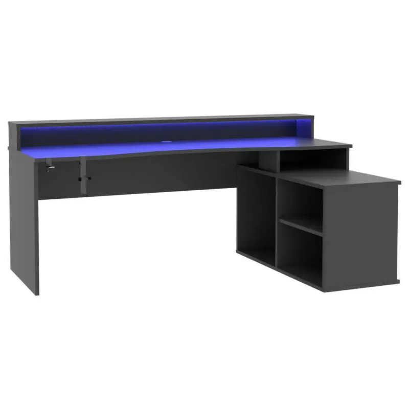 Gaming Tisch 200/125,4/91,1 cm in Schwarz