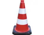 Hornbach Leitkegel BASt geprüft nach TL PVC zweiteilig vollreflektierende Folie Typ RA1/A rot-weiß Ø 36 cm 40 x 50 cm