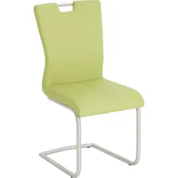 Schwingstuhl in Edelstahl Lederlook