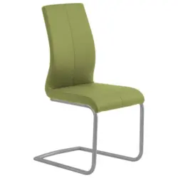 Schwingstuhl in Edelstahl Lederlook