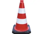 Hornbach Leitkegel BASt geprüft nach TL PVC zweiteilig vollreflektierende Folie Typ RA1/A rot-weiß Ø 36 cm 40 x 75 cm