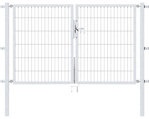 Doppeltor Flexo 197 x 120 cm silber