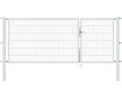 Doppeltor Flexo 298,5 x 120 cm silber