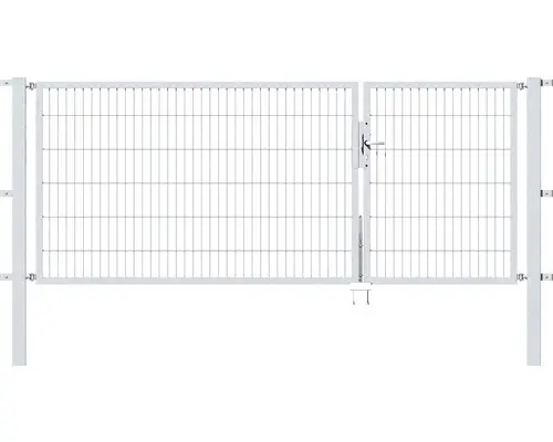 Doppeltor Flexo 298,5 x 120 cm silber