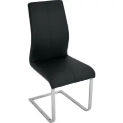 Schwingstuhl in Edelstahl Lederlook