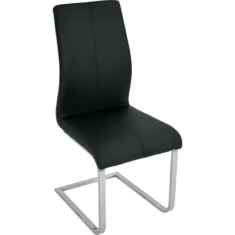 Schwingstuhl in Edelstahl Lederlook