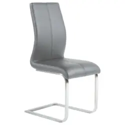 Schwingstuhl in Edelstahl Lederlook