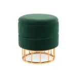 XXXLutz Lauterach - Ihr Möbelhaus bei Bregenz Hocker in Metall, Kunststoff, Textil, Holzwerkstoff Grün, Goldfarben