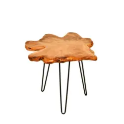 Beistelltisch in Holz, Metall 50/60/52 cm