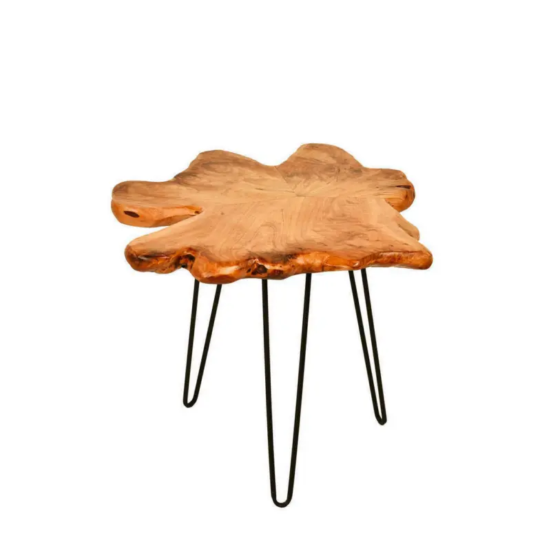 Beistelltisch in Holz, Metall 50/60/52 cm