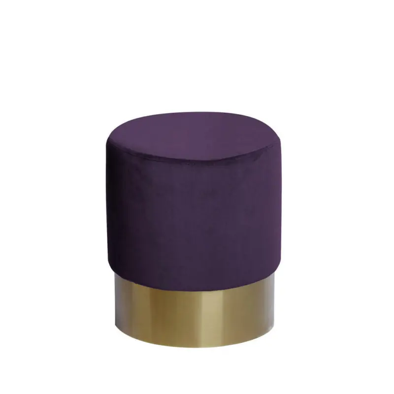 Hocker in Holz, Textil, Holzwerkstoff Violett