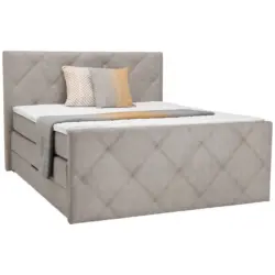 Boxspringbett 160/200 cm in Grau